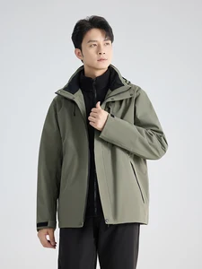 Wholesale Custom Logo Stand Waterproof Windproof Soft Shell Winter Jacket Zipper Closure Outdoor Sport Work Suitable Quality