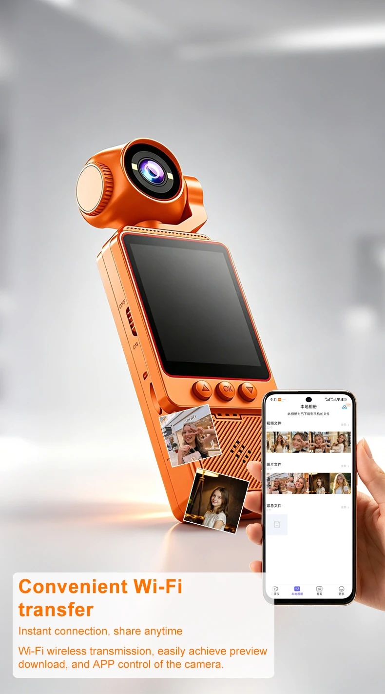 DV09 Handheld Camera Conference Recorder Wi-Fi Portable Pocket