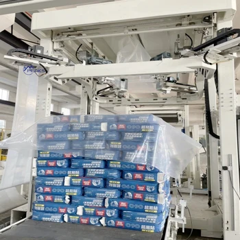 High Efficiency Full Automatic Carton Box Pallet Cold Stretch PE Film Wrapping Machine