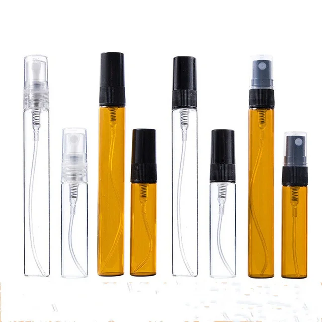 2ml 3ml 5ml Empty Mini Clear Thin Refillable Spray Bottles Small Vials  Glass Perfume Bottle