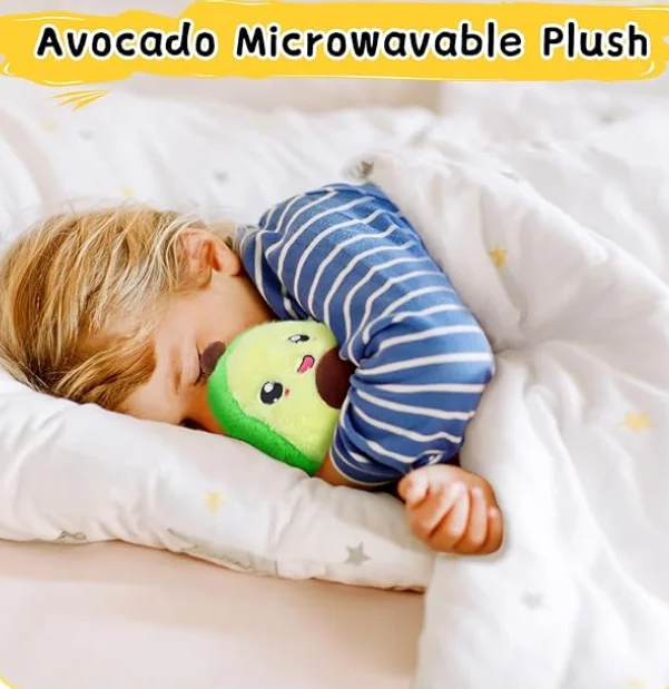 Microwavable plush Avocado Pineapple Heatable Unscented Avocado warm toy Heating Pad Hot and Cold Therapy fruit toy for kids