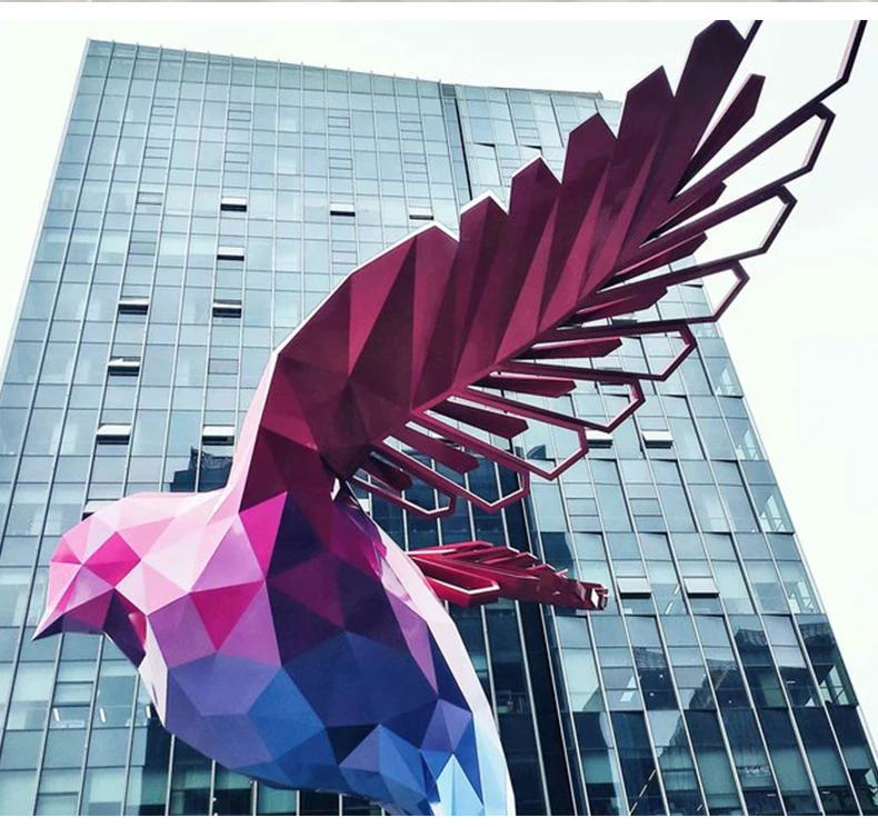 k428不锈钢燕子雕塑装饰现代雕塑装饰豪华室外室内玻璃纤维雕塑