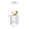 50ml perfume bottle+spray+gold cap