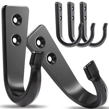 Metal Wall Hooks Coat hooks for Wall Heavy Duty Single Prong Wall Hooks Screws for Hanging Towel Backpack Hat Dog Leashes