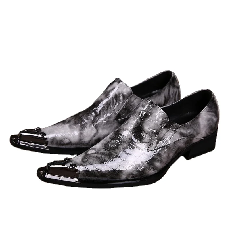 Wholesale NA054-zapatos de vestir con punta de acero para hombre, calzado de cuero genuino, de para boda, negocios, punta estrecha, zapatos formales con punta de Metal m.alibaba.com