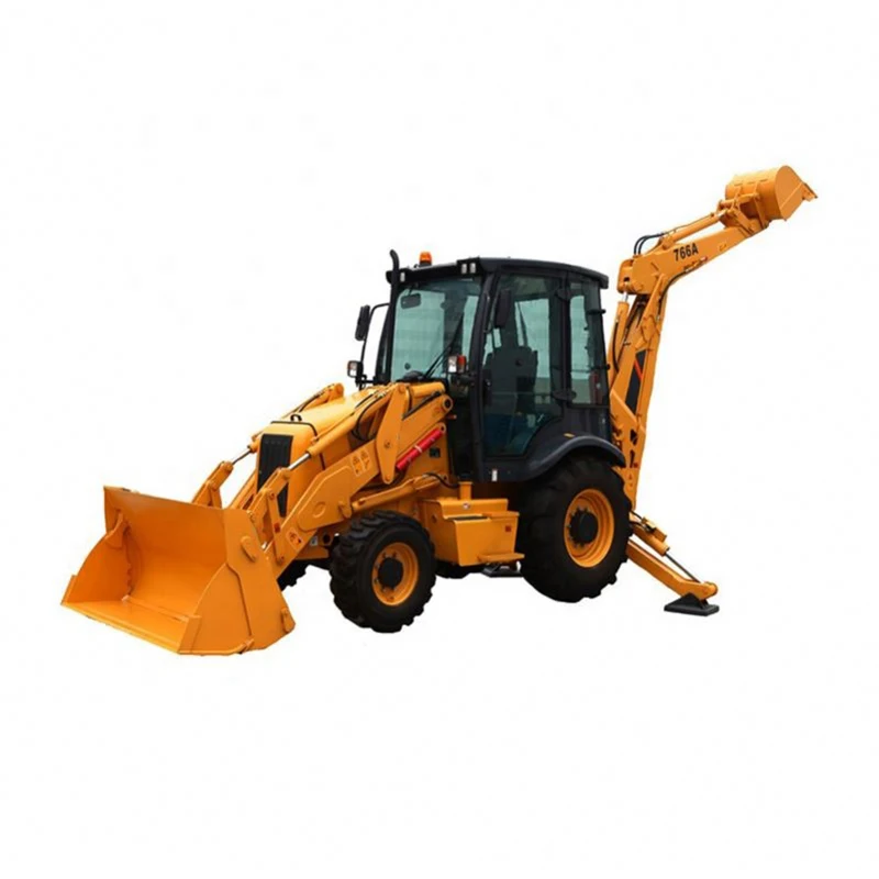 High Operating Efficiency Backhoe Loader CLG766A 1.0cbm 0.2cbm 2ton 74.5kW