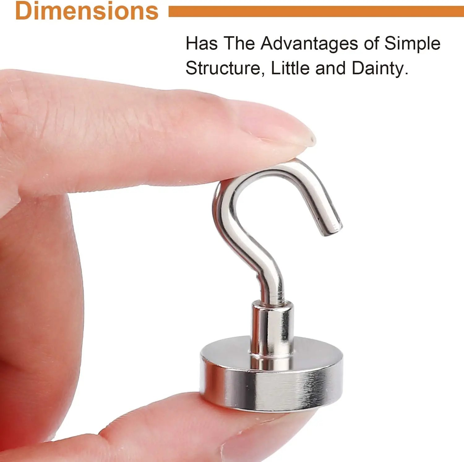 2024 Новые магнитные крючки, 25 фунтов сверхмощные Редкоземельные неодимовые магнитные крючки с никелевым покрытием для подвешивания кухни