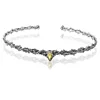 Ancient silver+ yellow stone
