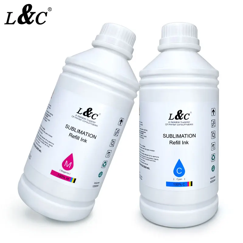 Vivid Color Digital Textile  Heat Transfer Tinta Dye Sublimation Ink  for Epson Eco-tank Workforce Printer