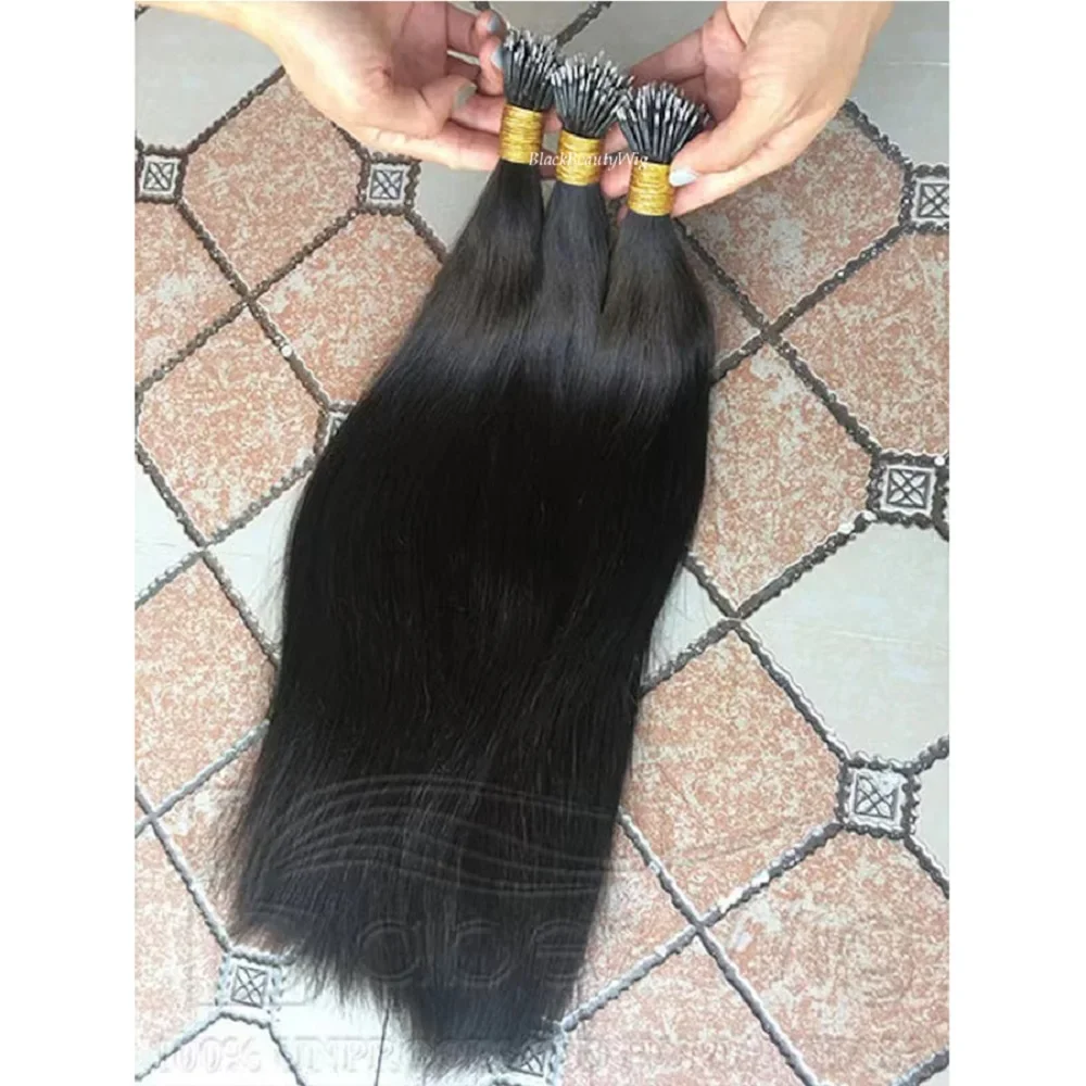 Nano Ring Human Hair Extension Silky Straight Malaysian Remy Hair 100g 100strands_voghion.com