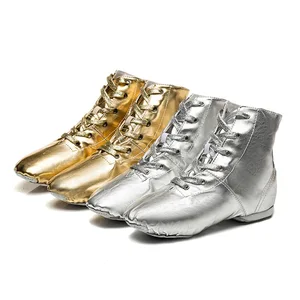 Ladies Lace-Up Jazz Dance Shoes Adult Indoor Ballroom Dancing Stage Shoes Soft-Soled Comfortable Dancing Training Shoes