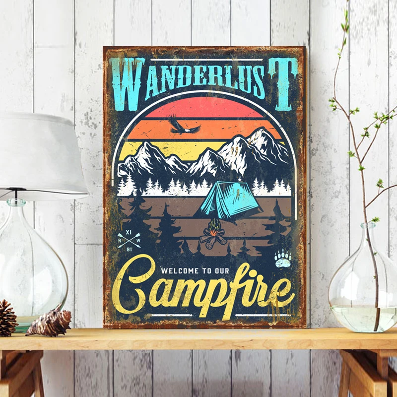 Vendita calda insegne retrò in metallo arte nostalgica targhe in