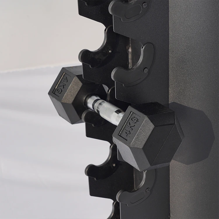 TELLUS  Custom 10 Set Pair Hex Dumbbell Storage Rack Stand Vertical Dumbell Rack