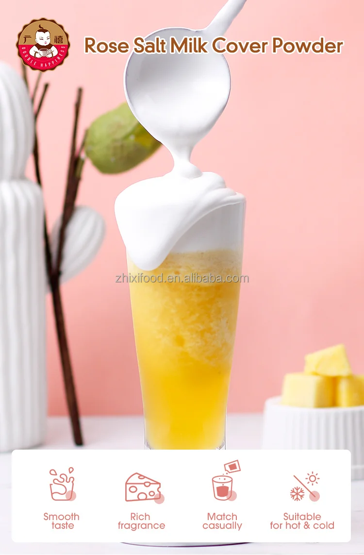 800g Rose Salt Flavor Milk Foam Powder,Milk Cover Powder For Bubble Tea