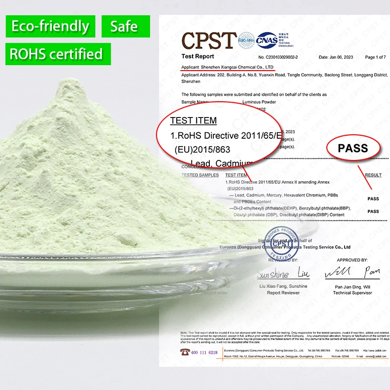 Glow In The Dark Pigment Powder Strontium Aluminate Powder Luminous