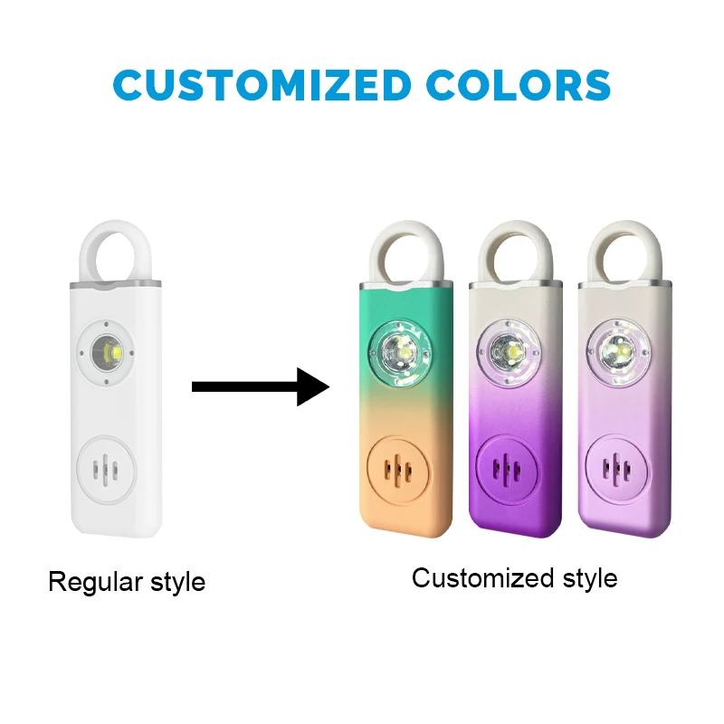 Custom Cute Rechargeable 130db Safety SOS Emergency Panic Personal ...
