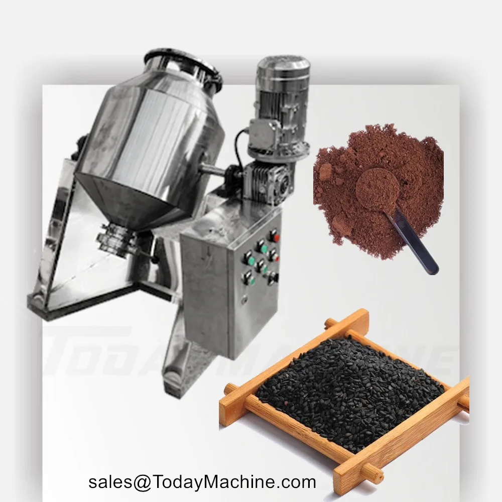 Lab Scale  Per Batch Powder Tumbling Mixer Rotating Drum Mixer
