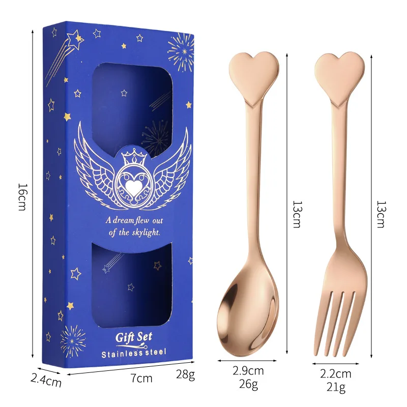 Stainless Steel love Spoon, Heart-shaped Bird's Nest Spoon, Coffee
