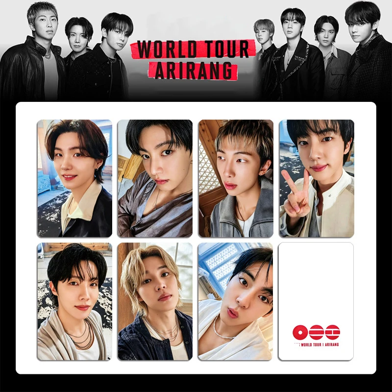 7Pcs/Set Kpop JUNGKOOK SUGA V ARIRANG World Tour Selfie Photocards