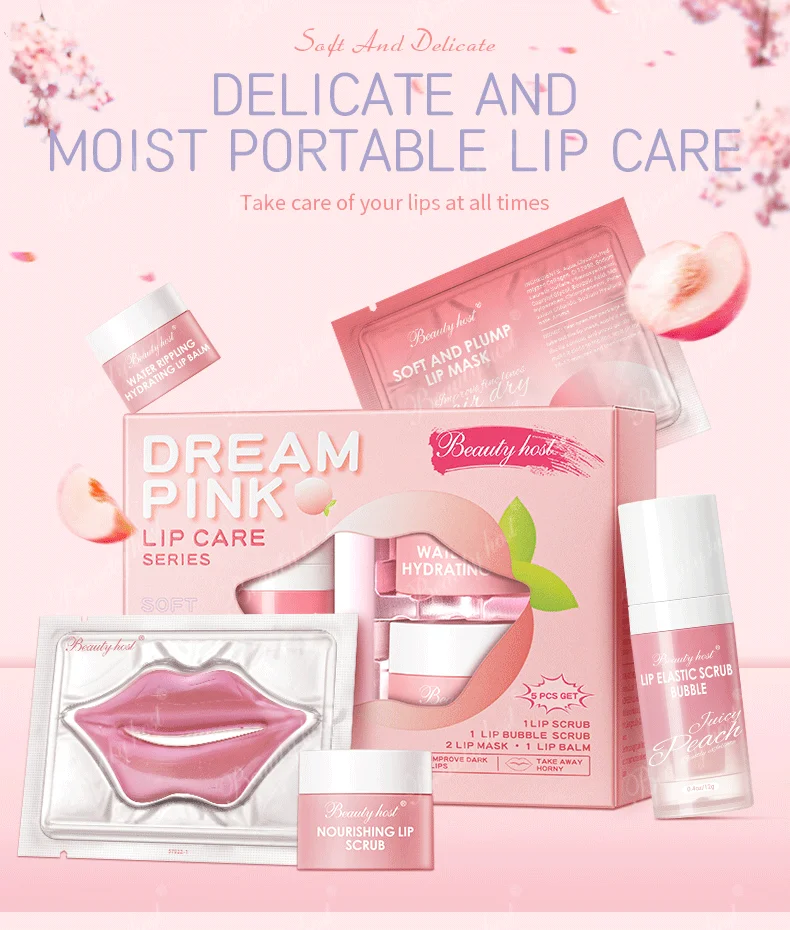 Hot Selling Natural Travel Lip Skin Care Set Lip Scrub Exfoliating