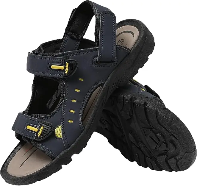 Open Toe Outdoor Non-Slip Buckle Strap Men's High Quality Handmade Flat Leather Slippers Men Cork Casual Sandals Beach Shoe