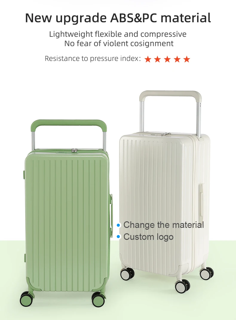 High Quality Girl Wide Trolley Handle Spinner Luggage Tsa Lock