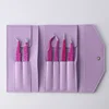 Spray gradient Angel clip purple leather bag 6-piece set