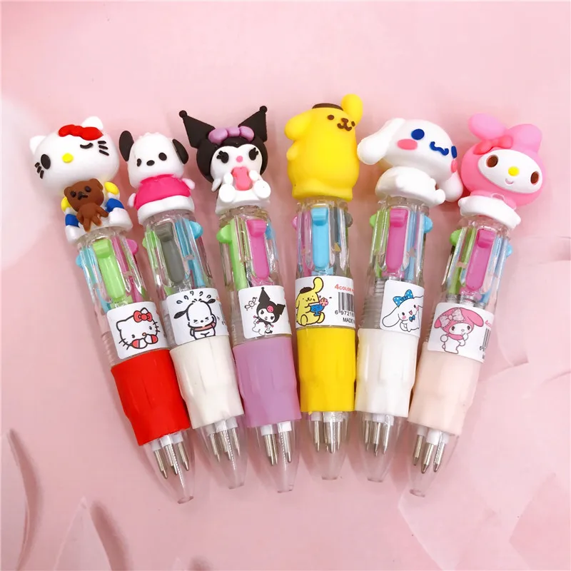 School Stationery Kuromi Ballpoint Pen,4 Color Kt Melody Pen,Cute ...