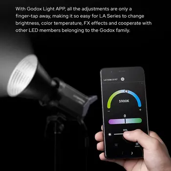 Godox LA200D Daylight Video Light CRI 96+ TLCI 97+ FX Effects Support Godox Light APP for Youtubers Live Streamers Videomakers detail image