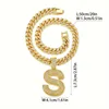 Gold letter S necklace