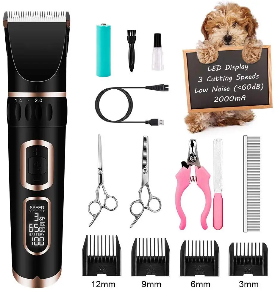 Cordless Professional Dog Hair Clipper Powerful Eco-friendly