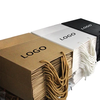 China Supplier Customized Factory Custom Paper Packaging Bags With Logo Paper Bag Logo/