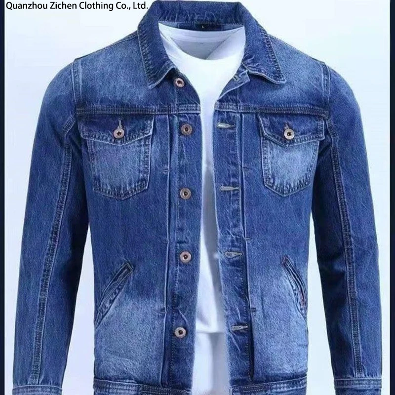 Spring And Fall Retro Denim Men's Fashion Brand Handsome Cargo Jacket Korean Version Slim Casual Wear Clothes_voghion.com