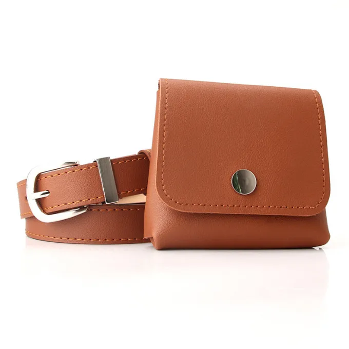 Женский многофункциональный кожаный ремень из искусственной кожи с мини-кошельком для монет