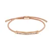 Pink rope rose gold bracelet g3713