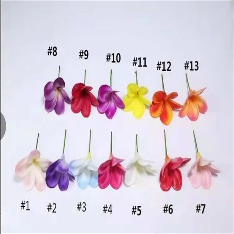 12-teiliges Set Haarspangen Mit Plumeria-Blüten – Hawaii-Stil, Schaumstoff, Für Hochzeit, Strand & Party