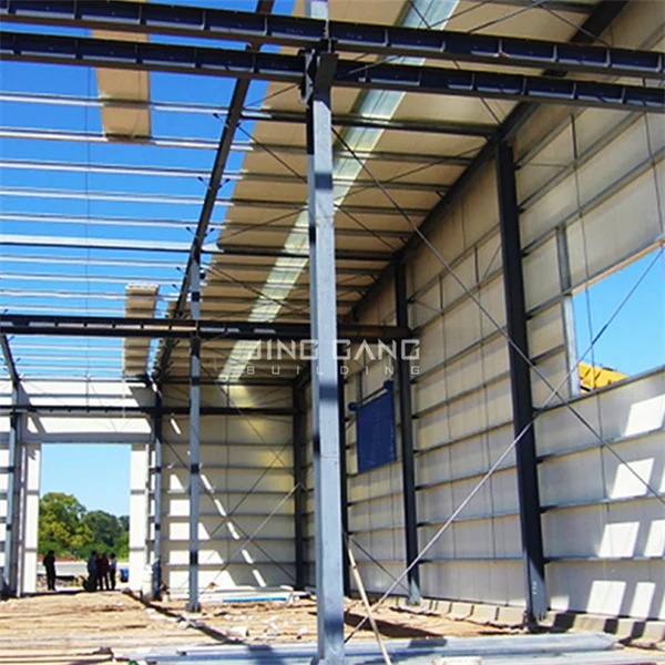 Q235 Q355 Estructura prefabricada galvanizada Edificio industrial Taller/Almacén Estructura de acero con panel sándwich pintado