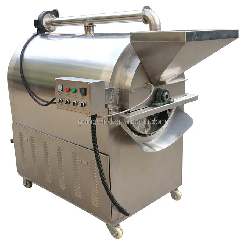 Good Price Automatic Electric Cocoa Bean Roasting Machine Auto Gas Cacao  Beans Rotary Drum Roaster Hot air Roasters for Sale