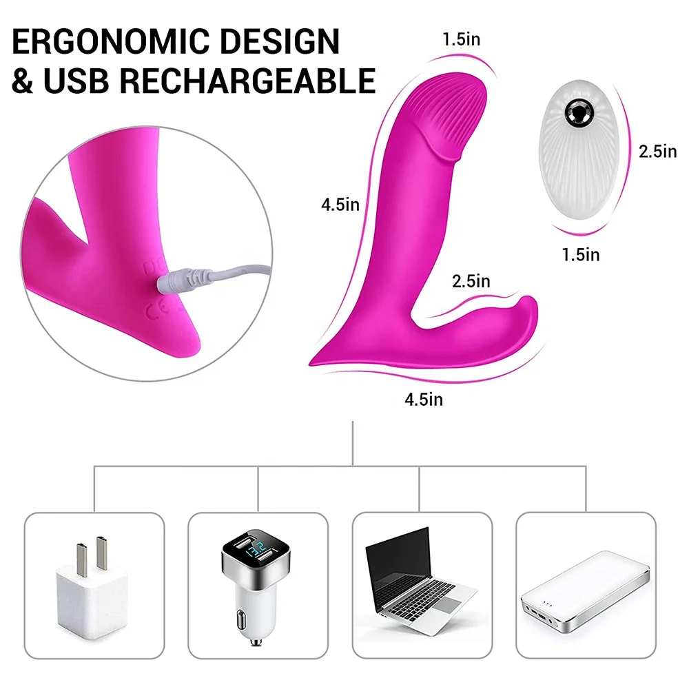 Remote Control Wearable Panty Vibrator Female Clitoral and G Spot Stimulation Thrusting Dildo Vibrator for Women