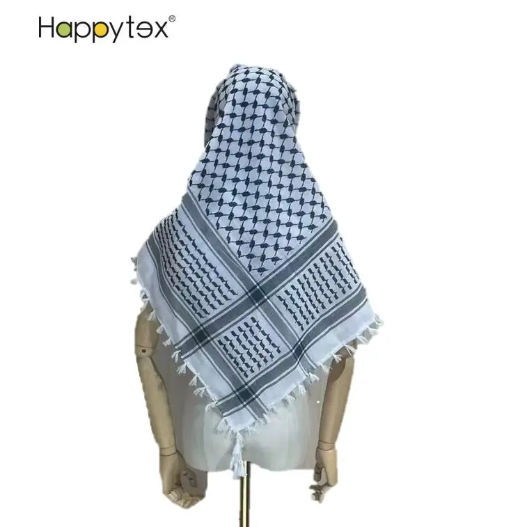 Hot Sale Saudi Shemagh Arab Scarf Kuffiyeh Hijab Arafat Palestinian Arab  Scarf for Women Shawl Headscarf Palestine Keffiyeh