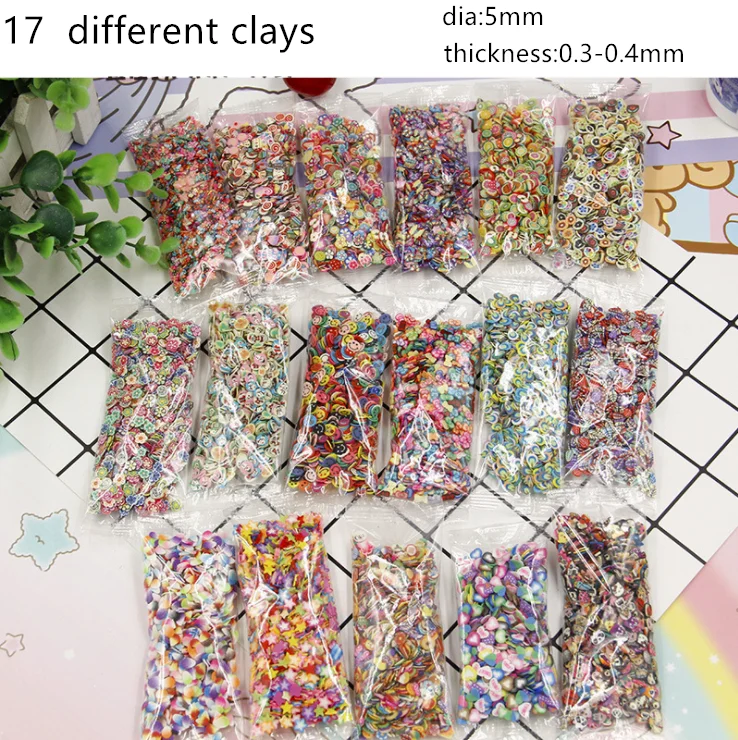 K1227 DIY Resin Decoration Nail Art Slice Colorful Happy Face Polymer Clay