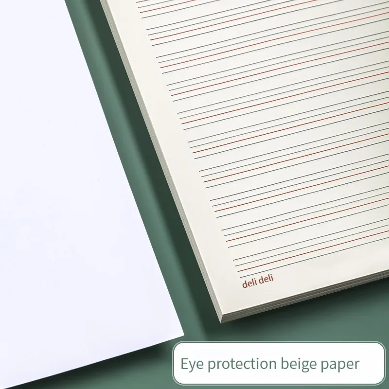 Deli 3433-8 English Letter Paper Composition 16k Four-line Grid for Students High Quality