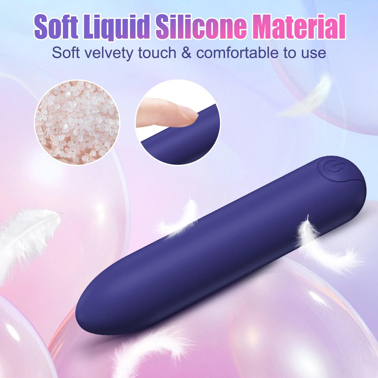 Mini Bullet Vibrators Full Silicone Mini Vibrating Sex Toy Finger Massager  G Spot Nipple Small Bullet Vibrator Toys for Women