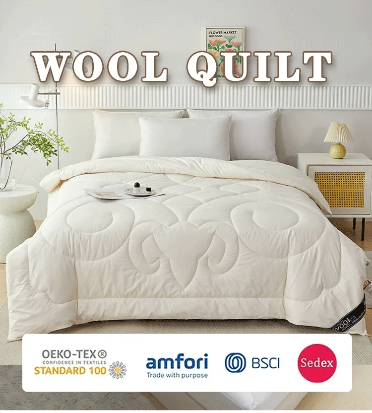 Home Textiles Winter Australian Brushed Wool Printed Pattern Warmth Anti-Drilling Wool Quilt factory