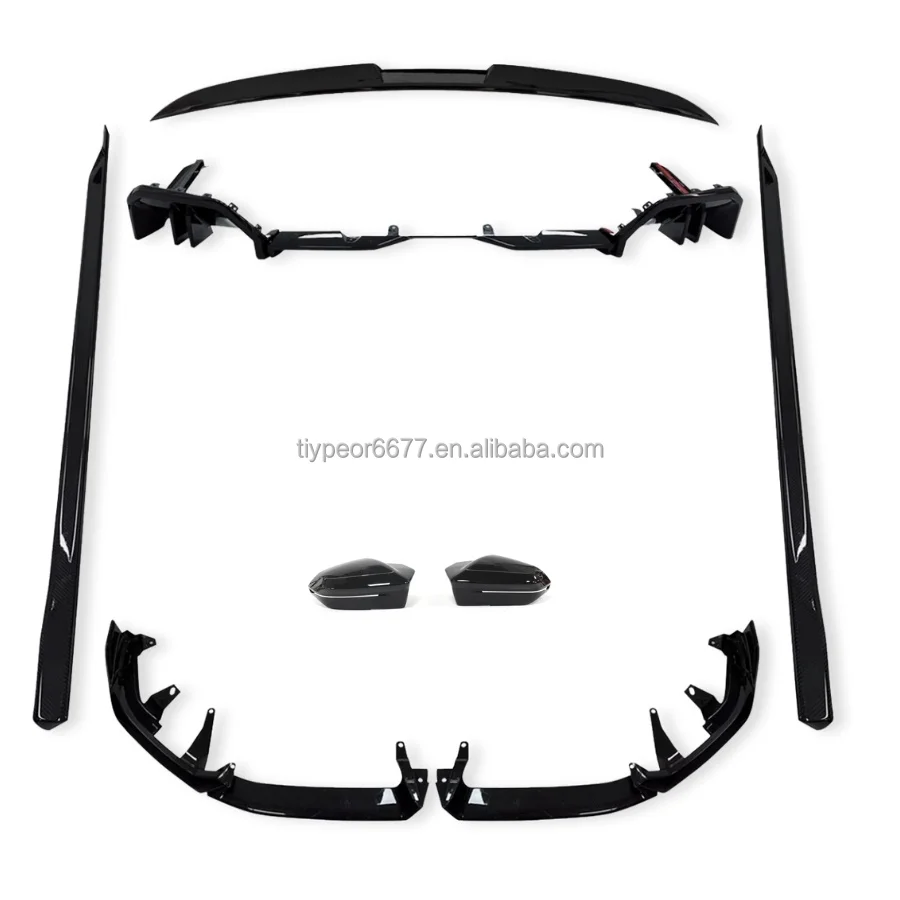 product tiypeor auto performance body kit for bmw 5 series g60 2024 mp sport front bumper splitter lip rear diffuser side skirt spoiler-3