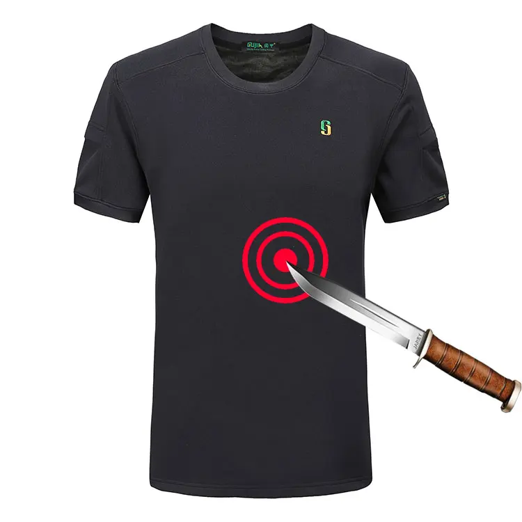 Sturdyarmor Anti Puncture Knife Proof Clothing Cut Resistant Fabric Stab  Proof Clothes Security Shirt Black