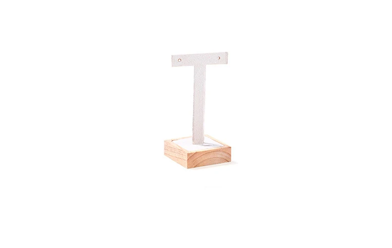 product a1 custom jewelry display rack wooden earrings display stand for two pairs of earrings-6