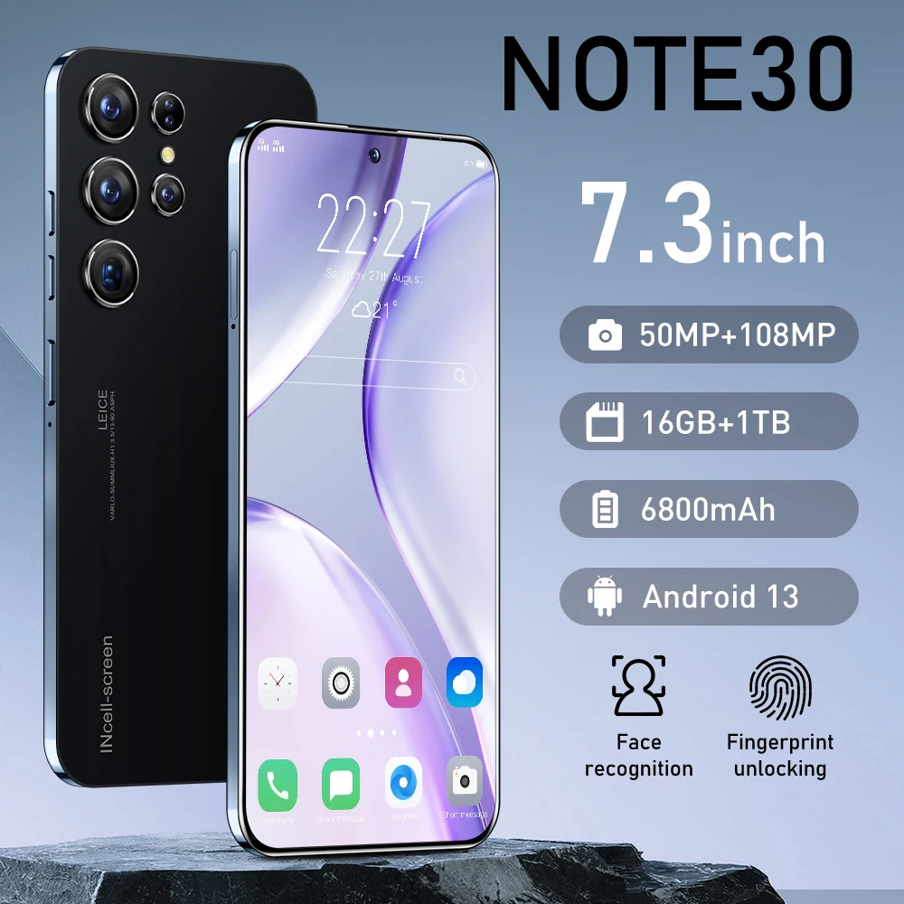 2023 Note30 Ultra Redmi Note 10 Pro Max Back Cover Unlocked Global Version Cell Mobile Phones