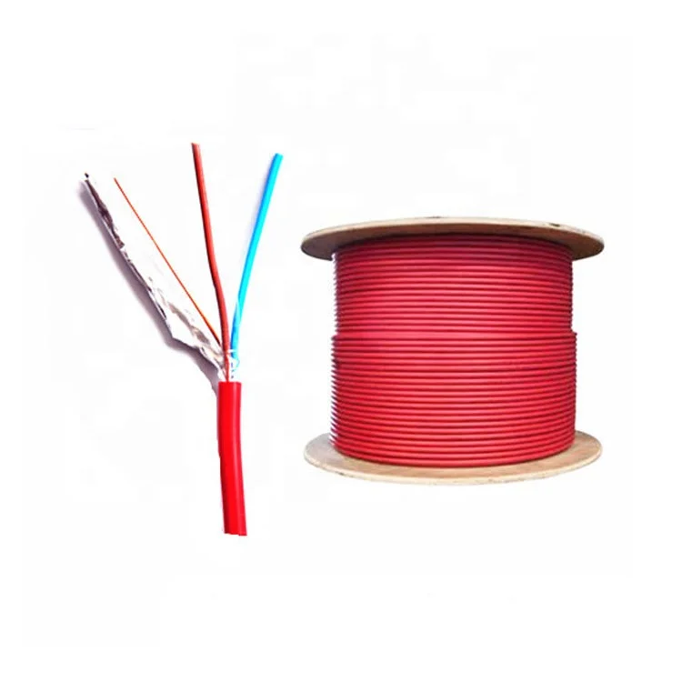Кабель для сигнализации безопасности 18 awg 2c * 1, 5 мм2, кабель пожарной сигнализации