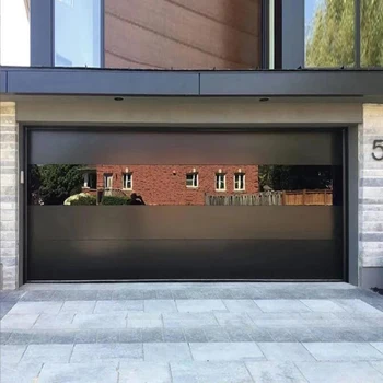 House Villa Exterior Tilting Garage Doors Design Automatic Steel Plate Overhead Insulated Sectional Tilting Garage Door